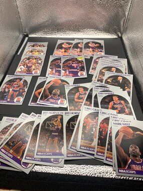 37ct 1990 NBA Hoops Phoenix Suns Basketball Trading Cards SELLING AS IS